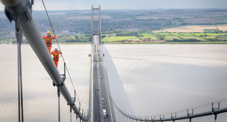 Humber bridge from above