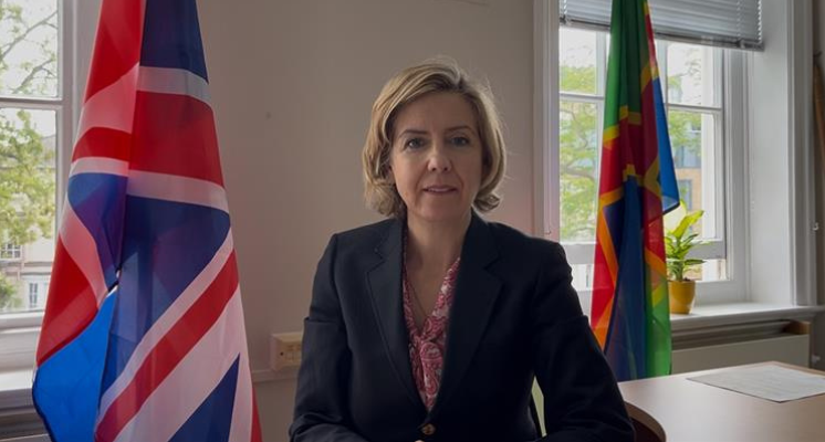Dame Andrea Jenkyns at her desk