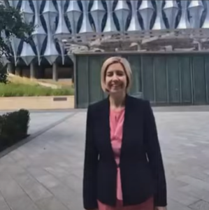 The Mayor outside the US Embassy