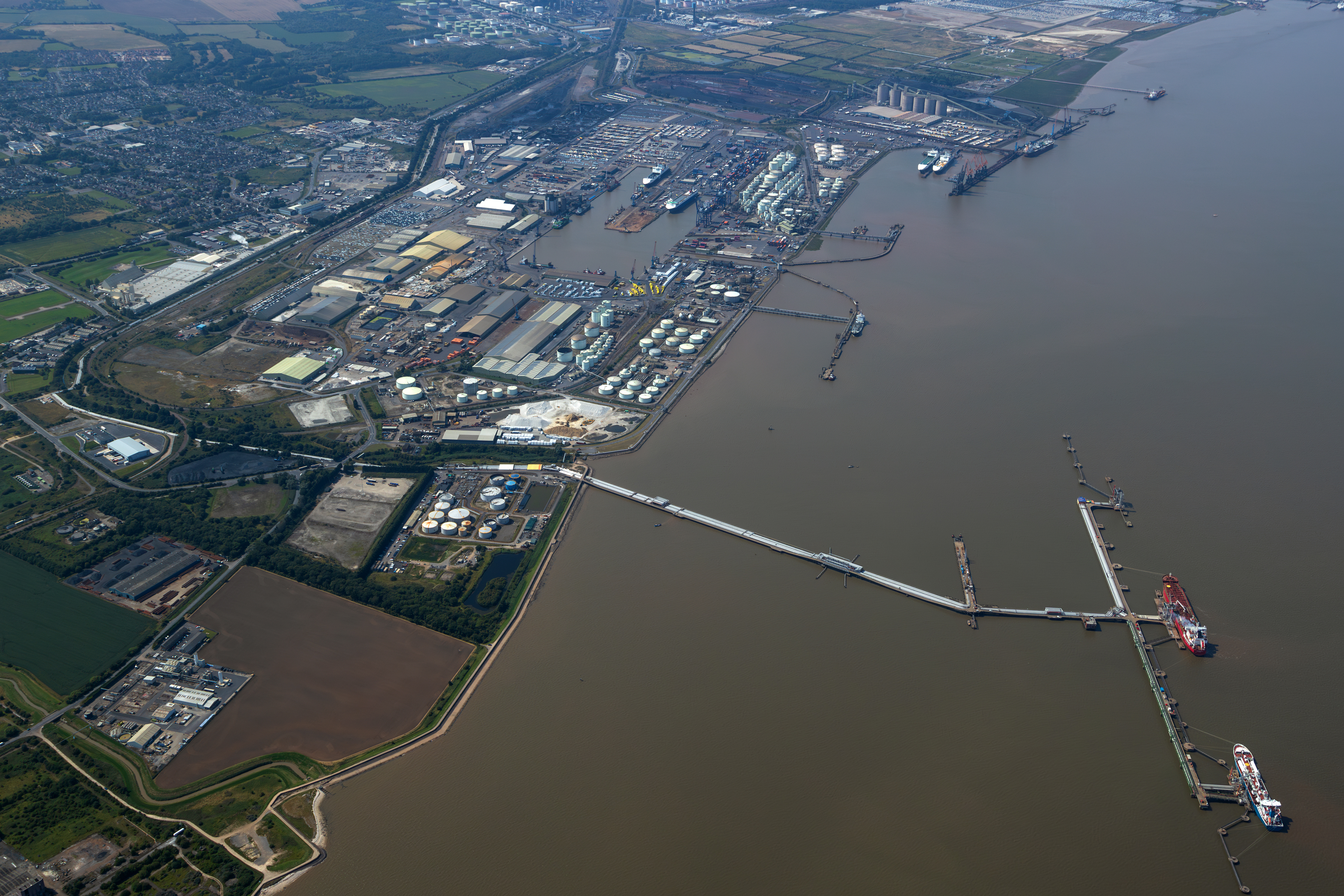 Aerial view of the Port of Immingham