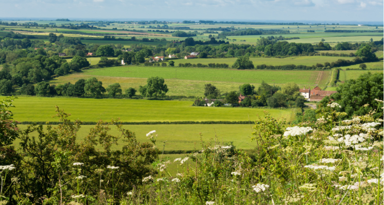 Landscape shot of Lincolnshire Wolds