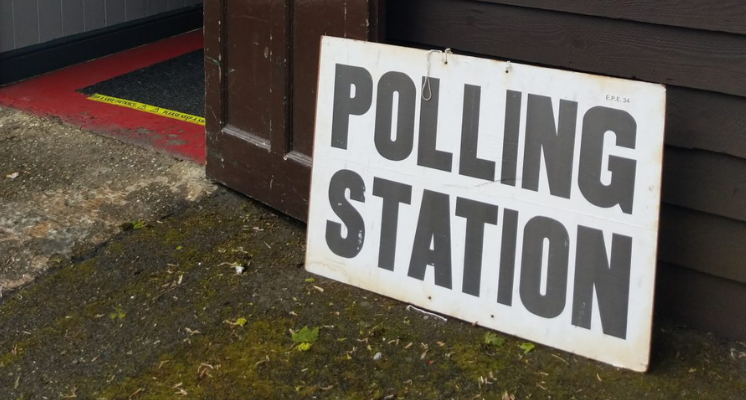 Polling station signage